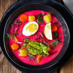 Botwinka Polish spring beetroot soup