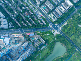 Aerial view of landscape in shenzhen, China