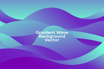 Gradient Wave Dynamic Abstract Vector Illustration Background 