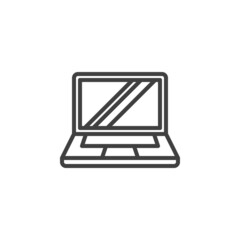 Laptop computer line icon