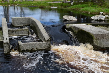 water flowing in the river