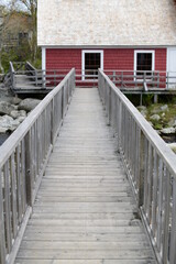 Fototapeta premium wooden bridge over the river