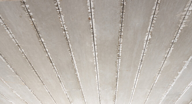 prestressed cement floor ceiling completed in building construction site