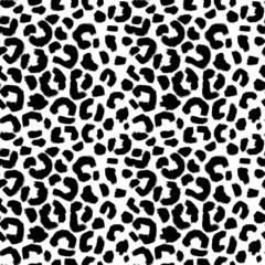 Leopard skin artwork imitation print. Vector seamless pattern