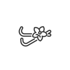 Vanilla flower line icon