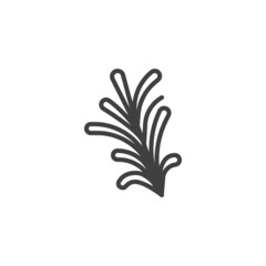 Rosemary leaves line icon