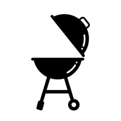 BBQ grill icon vector illustration isolated on white background