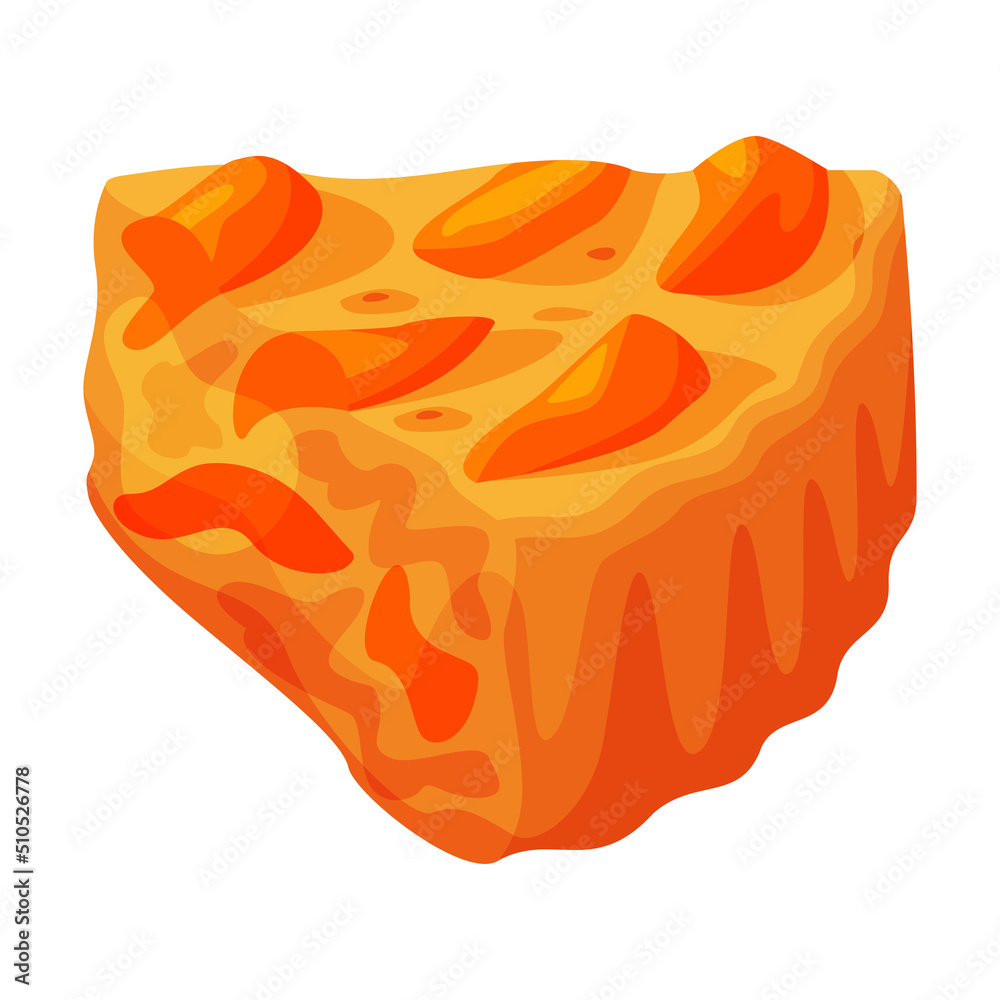 Poster Cut Piece of Baked Pie with Sweet Apricot Filling and Shortcrust Pastry Vector Illustration