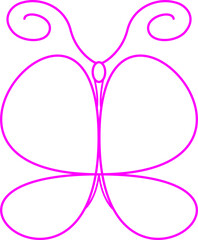 Butterfly design using simple and unique lines
