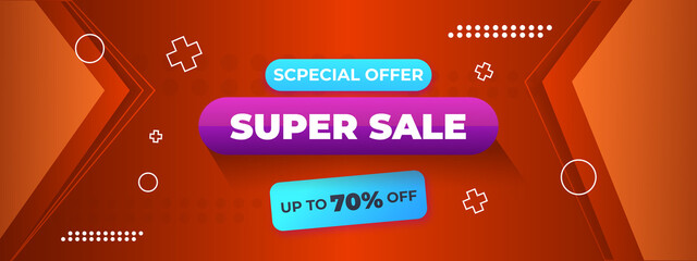 Web banner modern for social media stories sale, web page, mobile phone. template design special offer