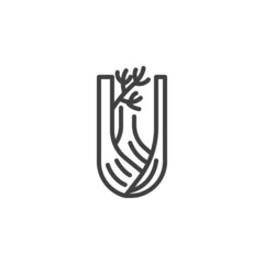 Fennel bulb line icon