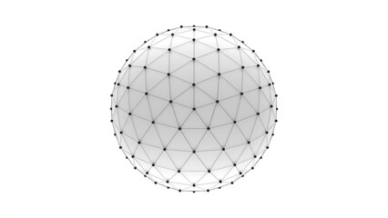 abstract 3d mesh sphere, can be used to represent connectivity and telecommunications, globalization and market or a complex network made of nodes