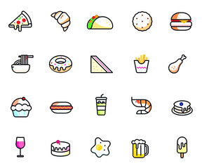 Food icons set