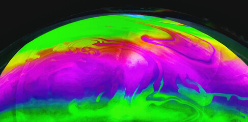 Half a soap bubble texture pattern on the surface