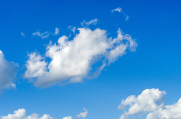 cloud in the blue sky on a summer day