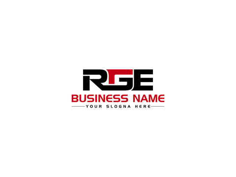 Monogram RGE Logo Icon, Letter RG Logo Image Vector For A Simple Brand