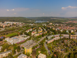 Fototapeta na wymiar Das Ruhetal in Brünn, Tschechische Republik, von oben