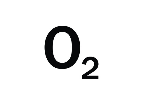 O2 oxygen icon illustration isolated vector sign symbol