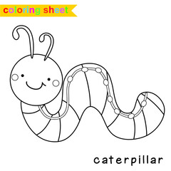 Coloring sheet for children. Educational printable about animals. Vector illustrations.