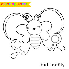Coloring sheet for children. Educational printable about animals. Vector illustrations.