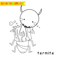 Coloring sheet for children. Educational printable about animals. Vector illustrations.