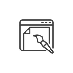 Web design line icon