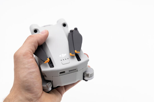 DJI Mini 3 Pro drone held by a hand, June 09, 2022, Germany