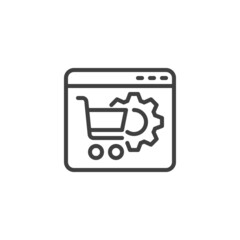 E-commerce service line icon