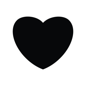 Heart icon. Isolated over white background. Love symbol.