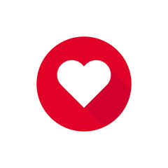 Like icon in red round