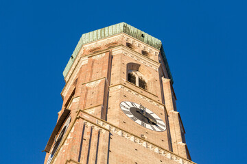 Obraz premium Close-up of a spire top of the Frauenkirche (cathedral of our dear lady).