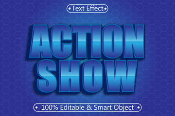 Action Show Sword Editable Text Effect 3 dimension Emboss Modern Style