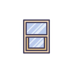 Glass window filled outline icon
