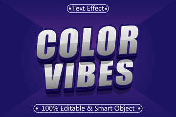 Color Vibes Editable Text Effect 3 Dimension Emboss Modern Style