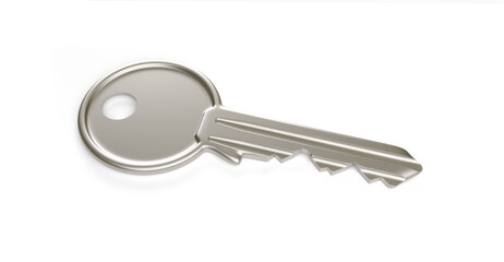 metal key rendering 3D