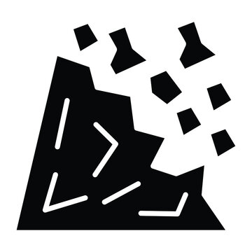 black mountain collapsing icon clip art preview