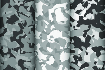 vector pattern set. Camouflage background. - obrazy, fototapety, plakaty