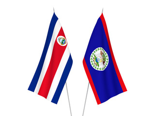 Republic of Costa Rica and Belize flags