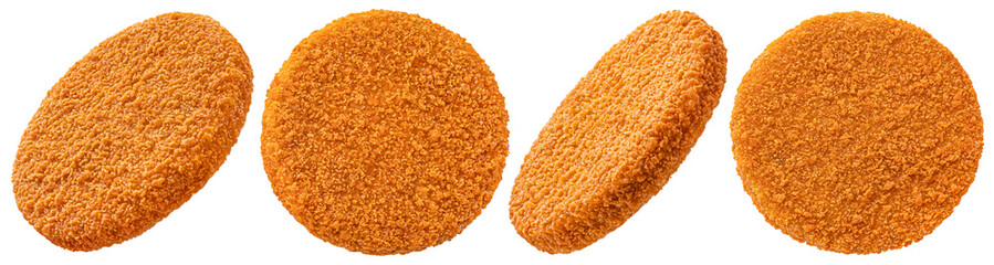 Fishcake burger isolated on white background