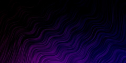 Obraz premium Dark Pink vector background with curved lines.