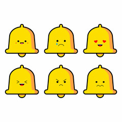Cute bell emoticon