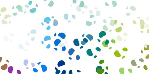 Light blue, yellow vector template with abstract forms.