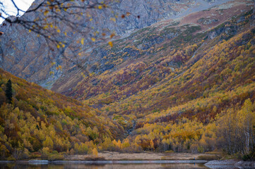 national park mountains autumn lake