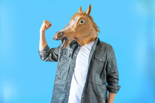 Man with horse head