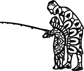 Mandala design. You can change the color and size of the design. Will fit well as a design on a shirt or in your shadow box. You can also use laser cutters like Cricut, Glowforge