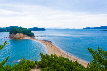 Obraz premium Angel Road beach, Shodoshima island, Kagawa, Shikoku, Japan.