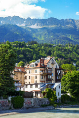 Fototapeta na wymiar Innsbruck Old town in Alps mountains, Tyrol, Austria