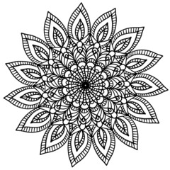 Mandala. A circle. Coloring. Vector (3)