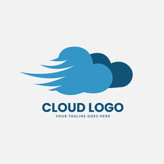 Database cloud logo vector template