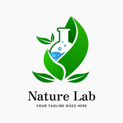 Fototapeta premium Science lab logo element template